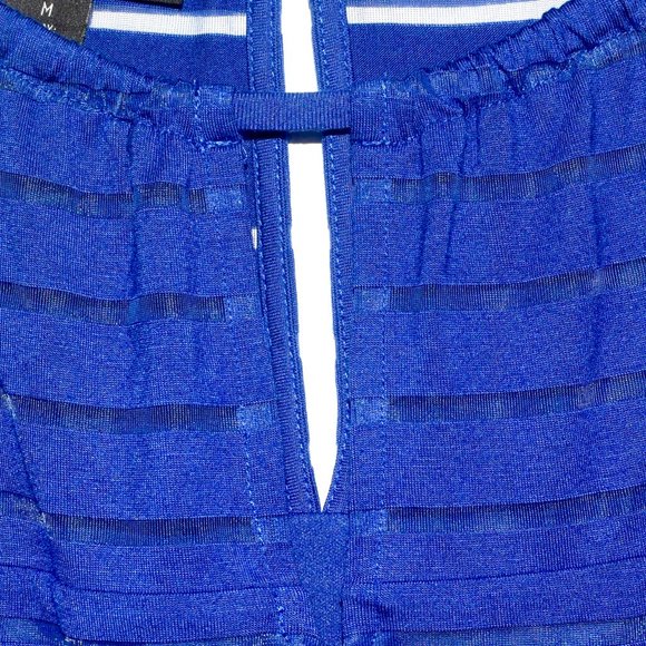 NEW INC International Concepts Blue Sleeveless Halter Blouse - Medium - Picture 5 of 10